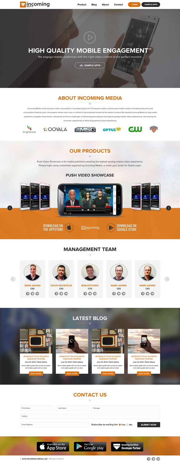 Diseño Web por Reimagine para Incoming Media | Diseño #11473071