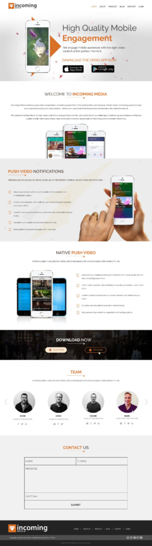 Web Design by Vortex Global for Incoming Media | Design #11468237