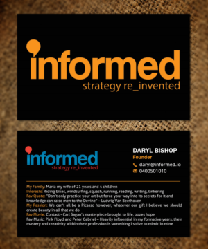 'We're just a little bit different' business cards for an IT Startup | Business Card Design by Sandaruwan