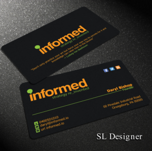 'We're just a little bit different' business cards for an IT Startup | Business Card Design by SL Designer