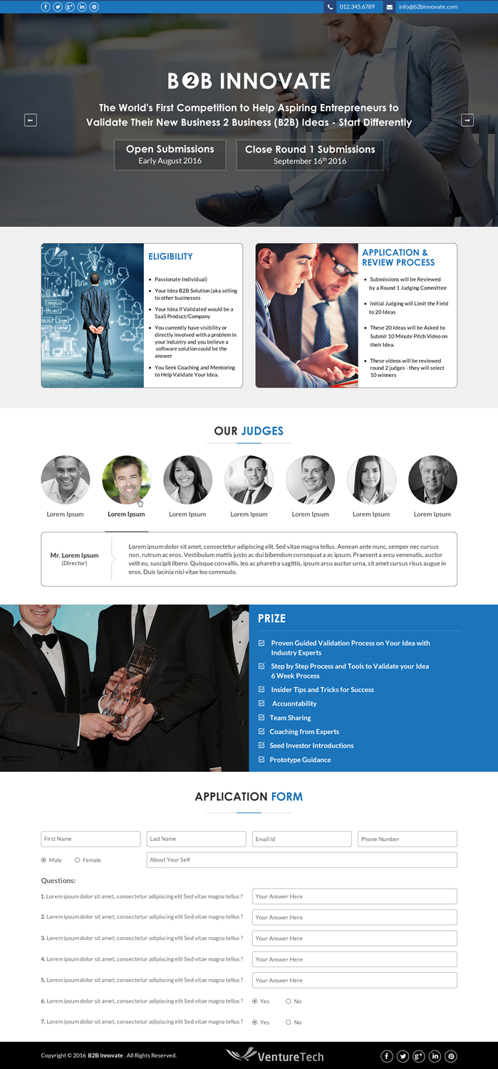 Landing Page-Design von Sbss für dieses Projekt | Design #11481146