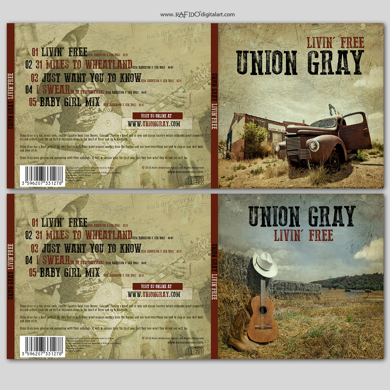 CD Cover Design by Rafido for Union Gray | Design #11464043