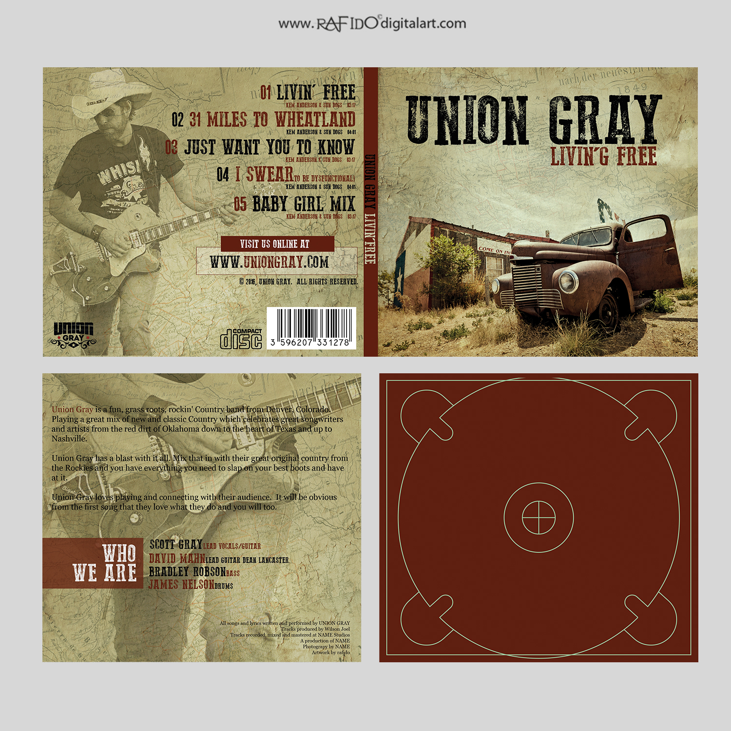 CD Cover Design by Rafido for Union Gray | Design #11488853