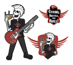 Rock and Roll Themed Food Truck seeks Skeleton Mascot! | Design de Mascotte par Karen Gameiro