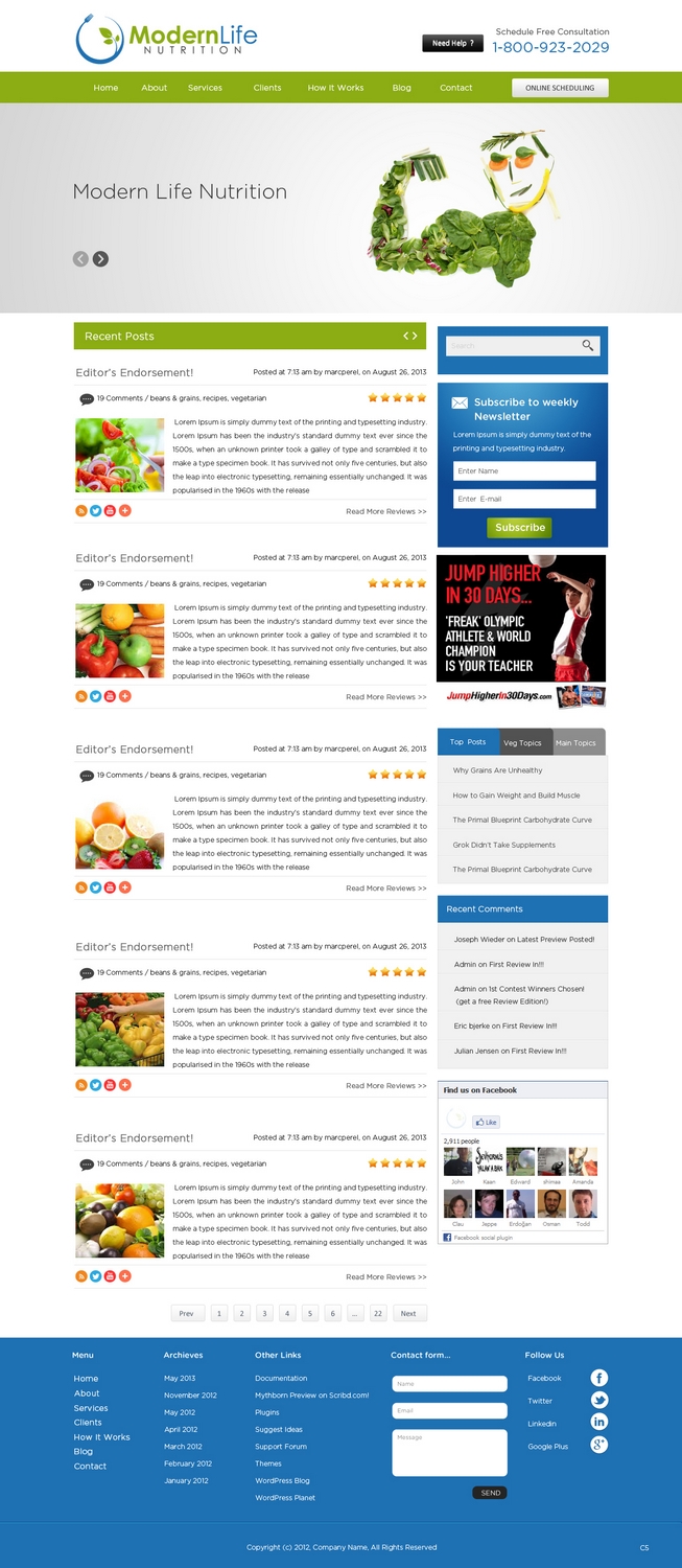 Wordpress Design by pb for this project | Design #2332095