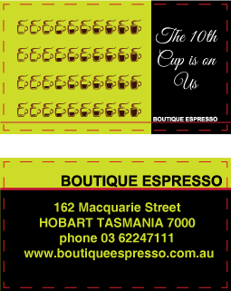 Visitenkarten-Design von TedAtkinson für Boutique Espresso | Design #2327834