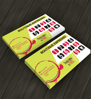 Visitenkarten-Design von Hida Aja™ für Boutique Espresso | Design: #2333785