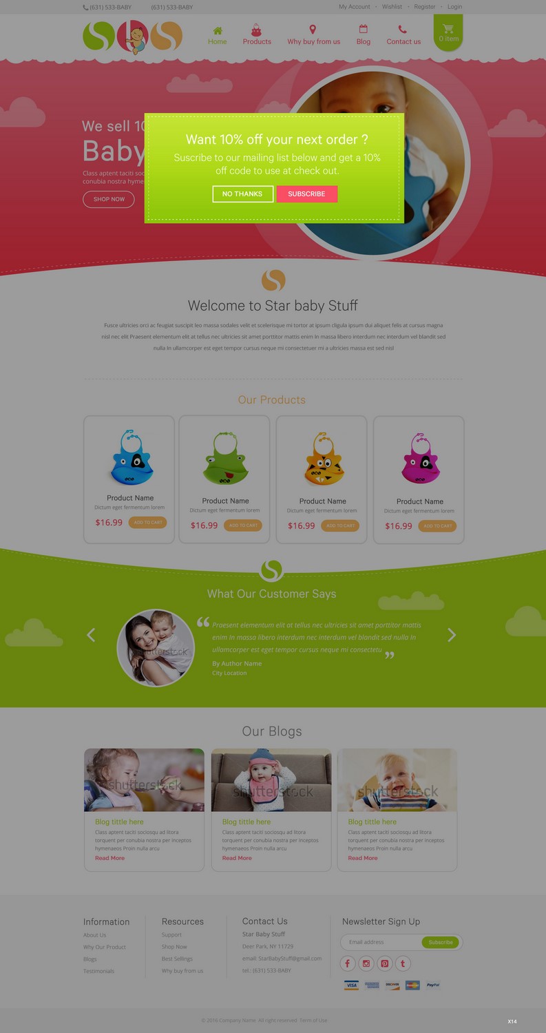 Web Design by pb for StarBabyStuff | Design #11481705