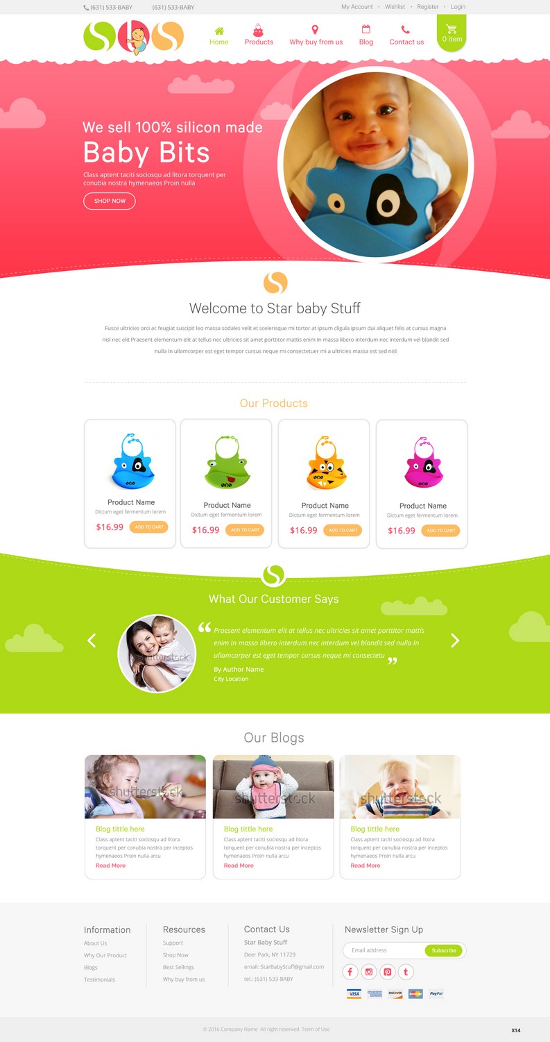 Diseño Web por pb para StarBabyStuff | Diseño #11481706