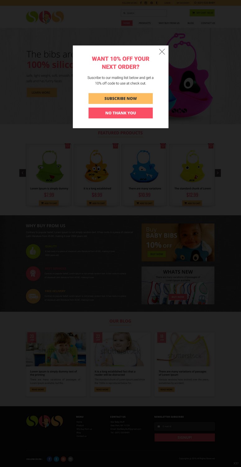 Diseño Web por pb para StarBabyStuff | Diseño #11481720