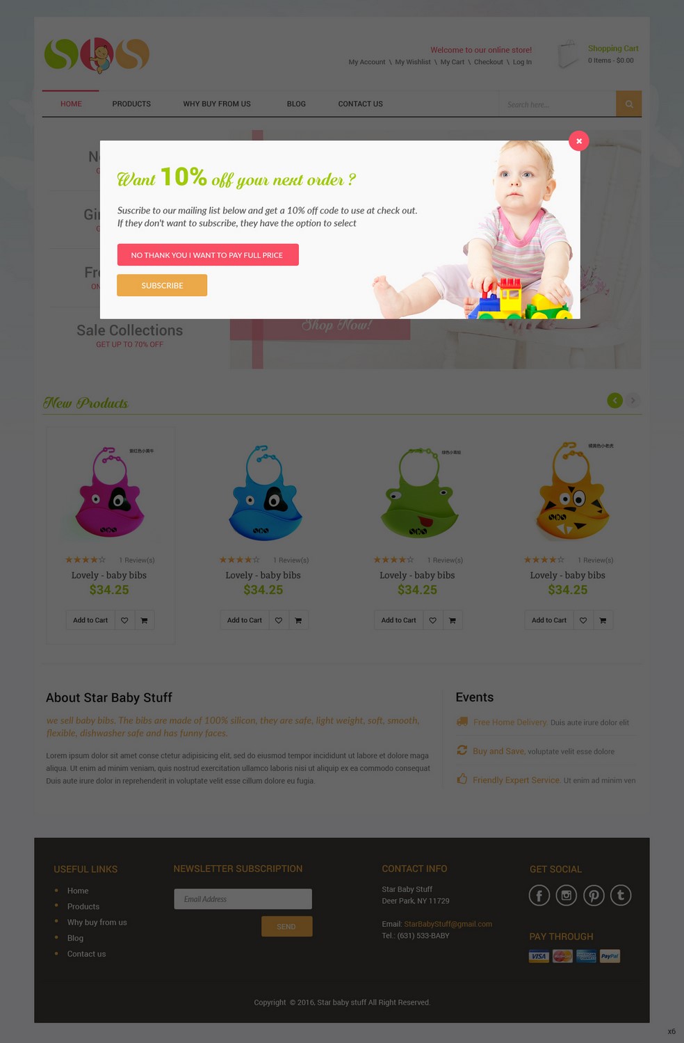 Playful, Professional, Baby Web Design for StarBabyStuff by pb | Design ...
