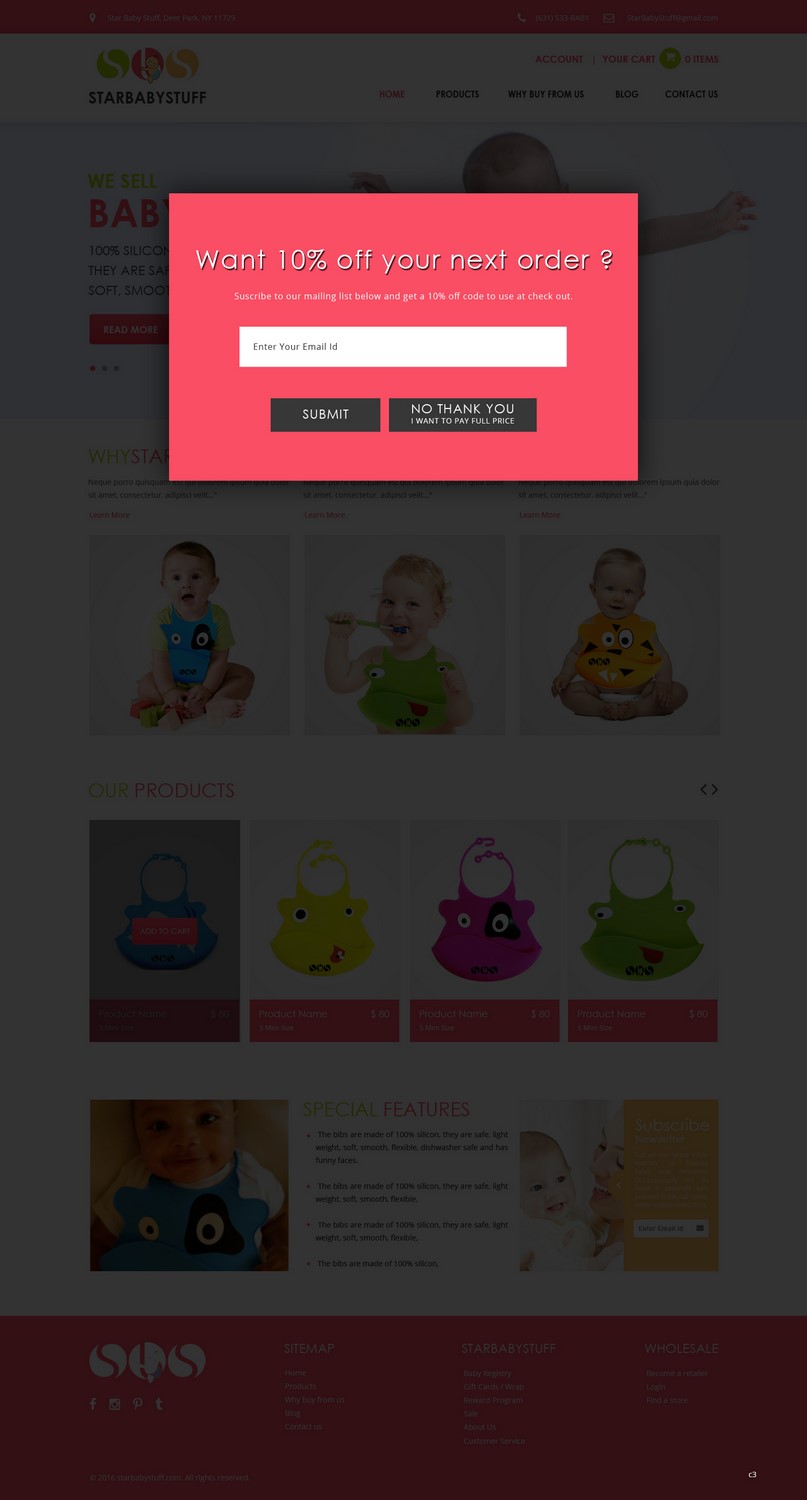 Diseño Web por pb para StarBabyStuff | Diseño #11490363