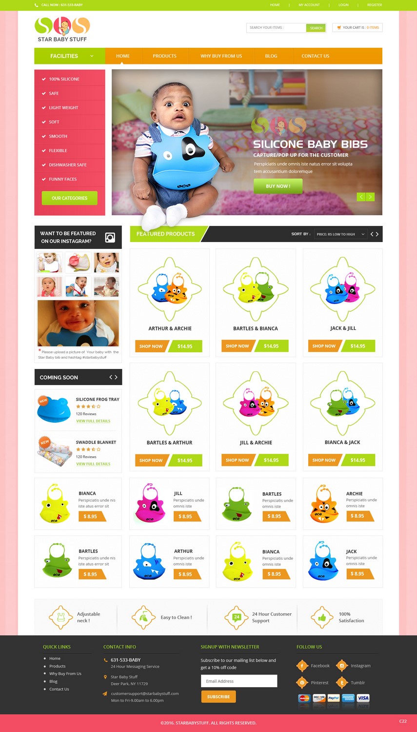 Diseño Web por pb para StarBabyStuff | Diseño #11661878