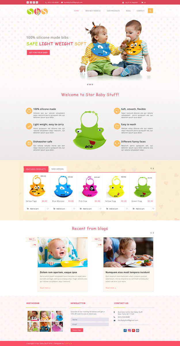 Diseño Web por Da Miracle para StarBabyStuff | Diseño #11546284