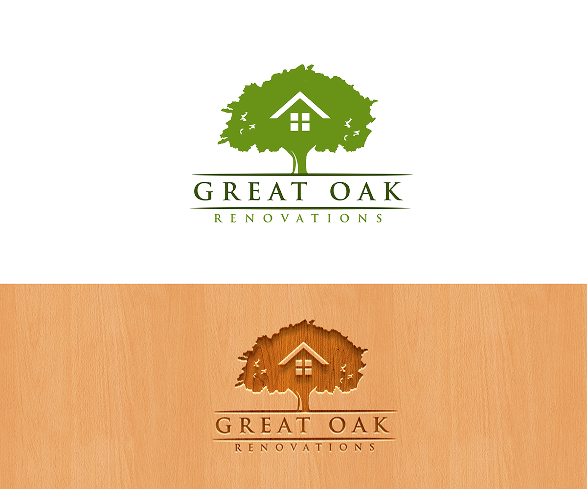 Diseño de Logo por pixelgrapix para Great Oak Renovations | Diseño #11487411