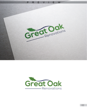Logo Design by 3Guys for Great Oak Renovations | Design: #11533133