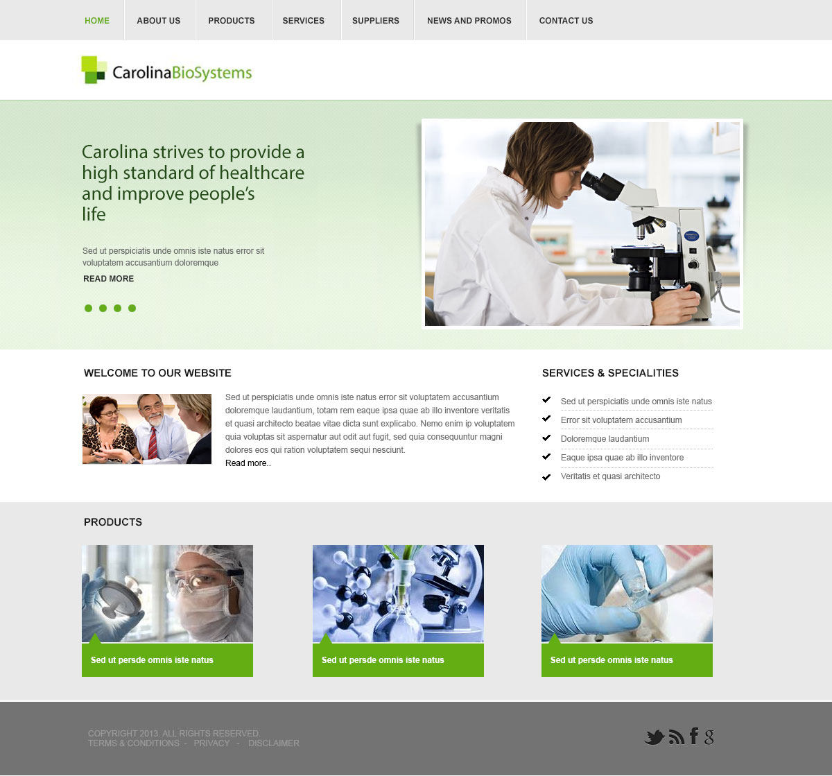 Web Design by Webspot for Carolina Biosystems | Design #2447755
