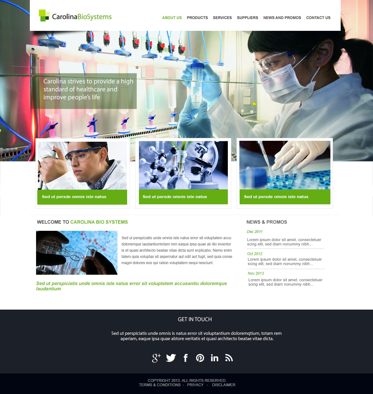 Web Design by Webspot for Carolina Biosystems | Design #2450207