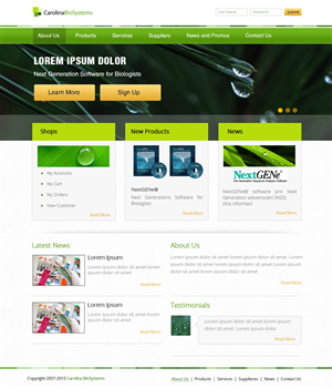Web Design by patrickjjs for Carolina Biosystems | Design: #2445572