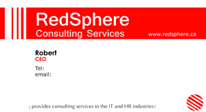 Business Card Design by Elkana Letting for Redsphere Consulting Services | Design #2360230