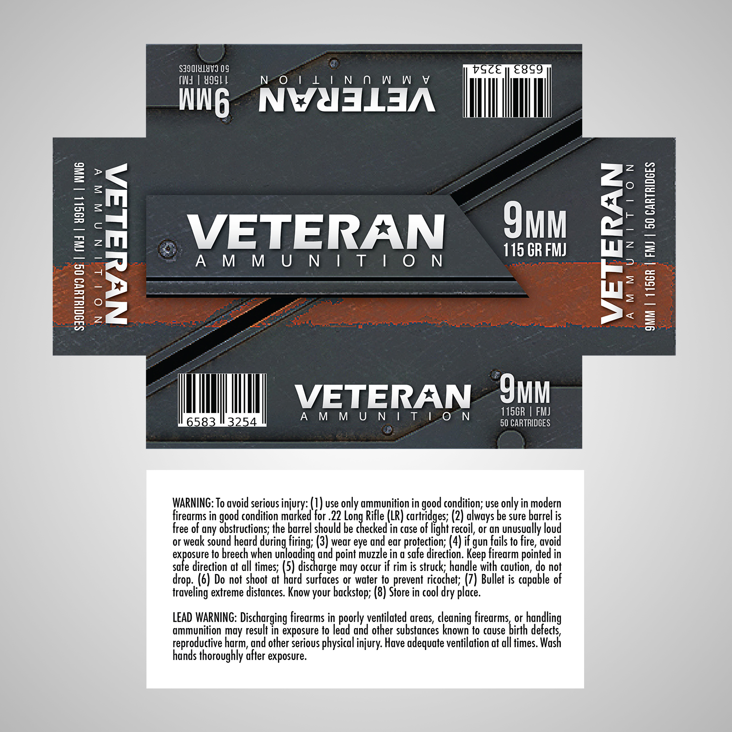Design Emballage par Studio Branco pour Veteran Ammunition | Design #11589324