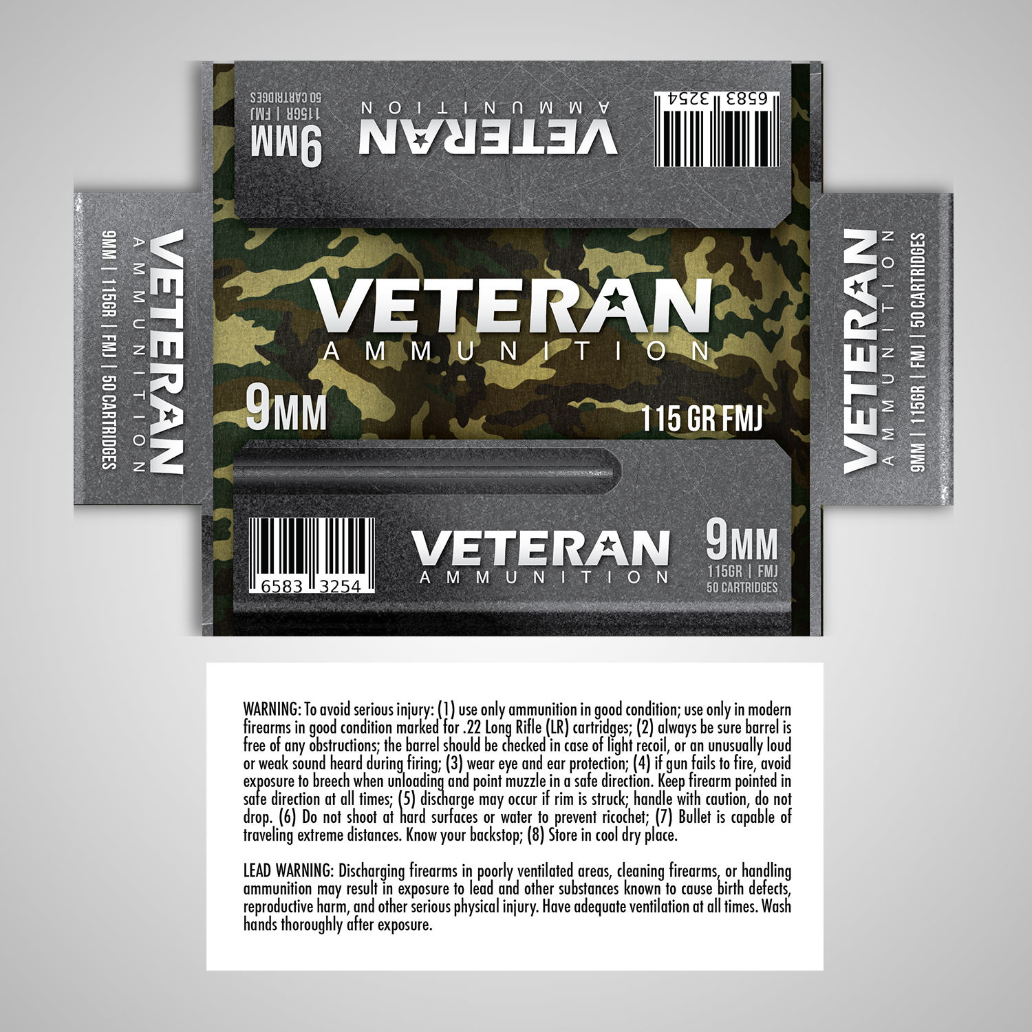Design Emballage par Studio Branco pour Veteran Ammunition | Design #11589340