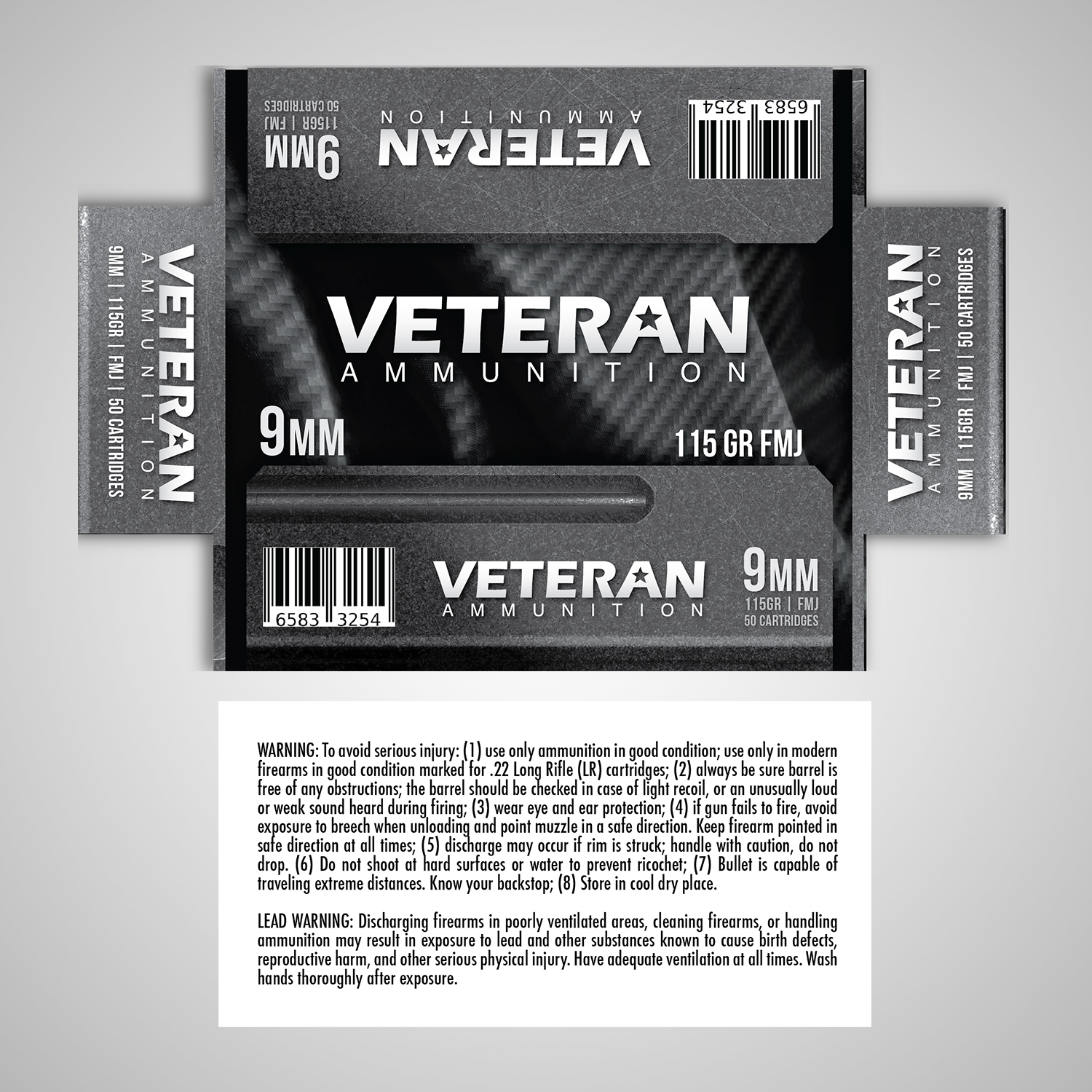 Design Emballage par Studio Branco pour Veteran Ammunition | Design #11589342