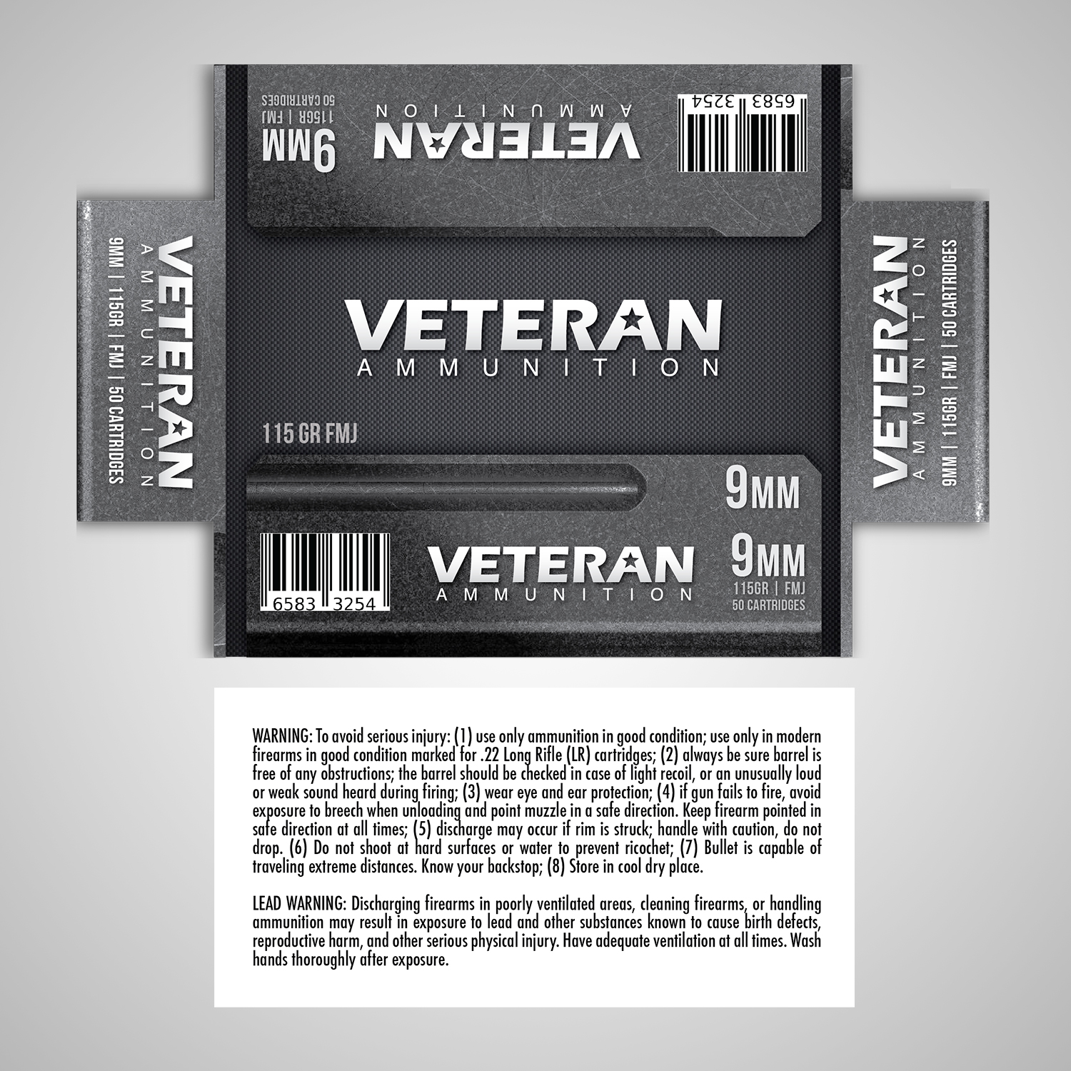 Packaging Design by Studio Branco for Veteran Ammunition | Design #11589346