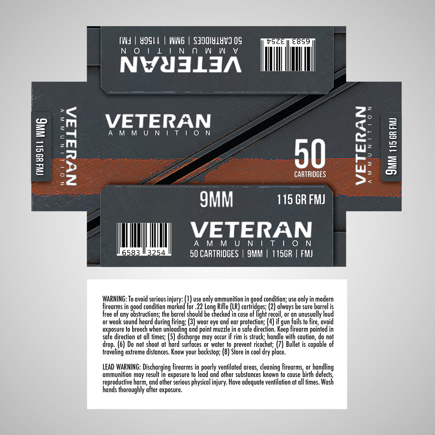 Design Emballage par Studio Branco pour Veteran Ammunition | Design #11589349