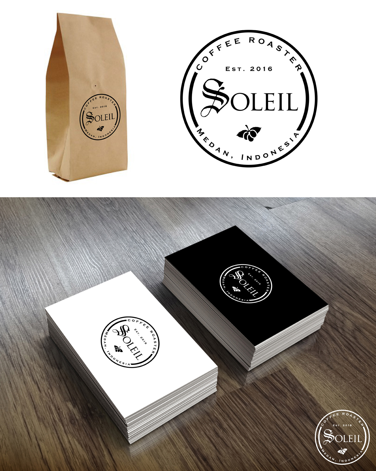Logo Design by MoonFeather for Soleil Coffee Roaster | Design #11519673
