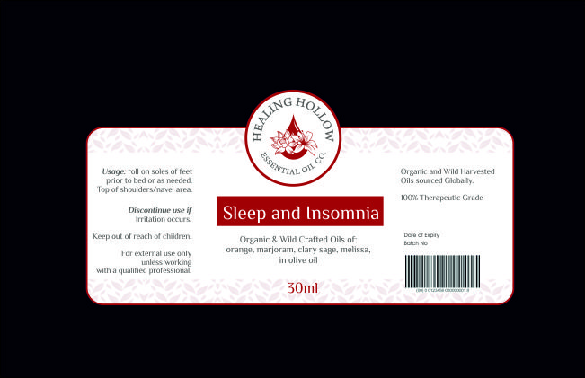 Diseño de Etiqueta por ciolena para Healing Hollow Essential Oil Co.  | Diseño #11559469