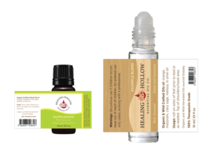 Label Design by ERICK ANDRE VOORNEMAN for Healing Hollow Essential Oil Co.  | Design #11579604