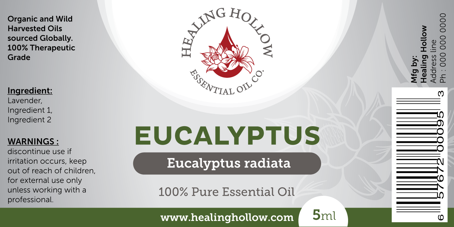 Diseño de Etiqueta por Akshar Shailesh para Healing Hollow Essential Oil Co.  | Diseño #11551679