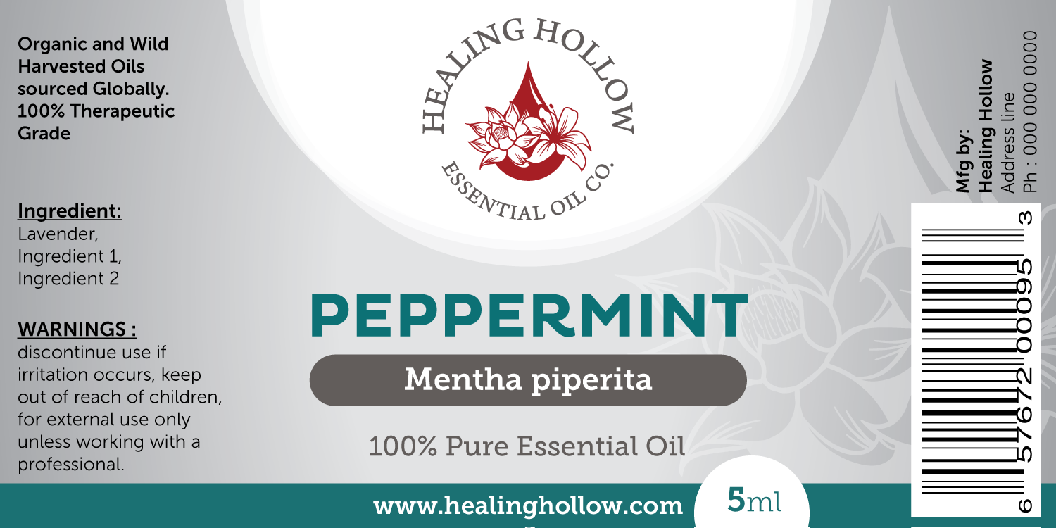 Label Design by Akshar Shailesh for Healing Hollow Essential Oil Co.  | Design #11551680