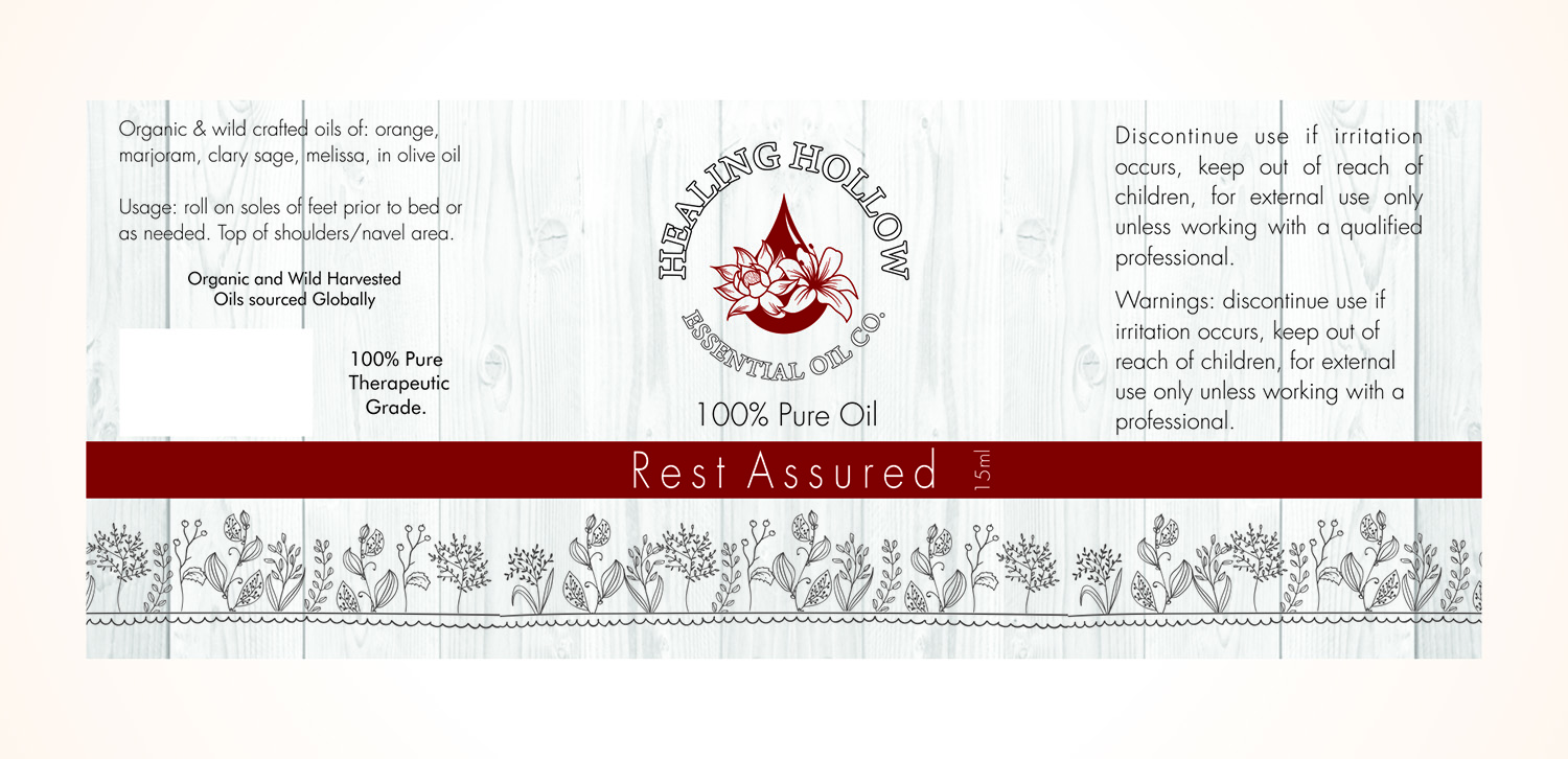 Diseño de Etiqueta por Vishal Vishwakarma  para Healing Hollow Essential Oil Co.  | Diseño #11585856