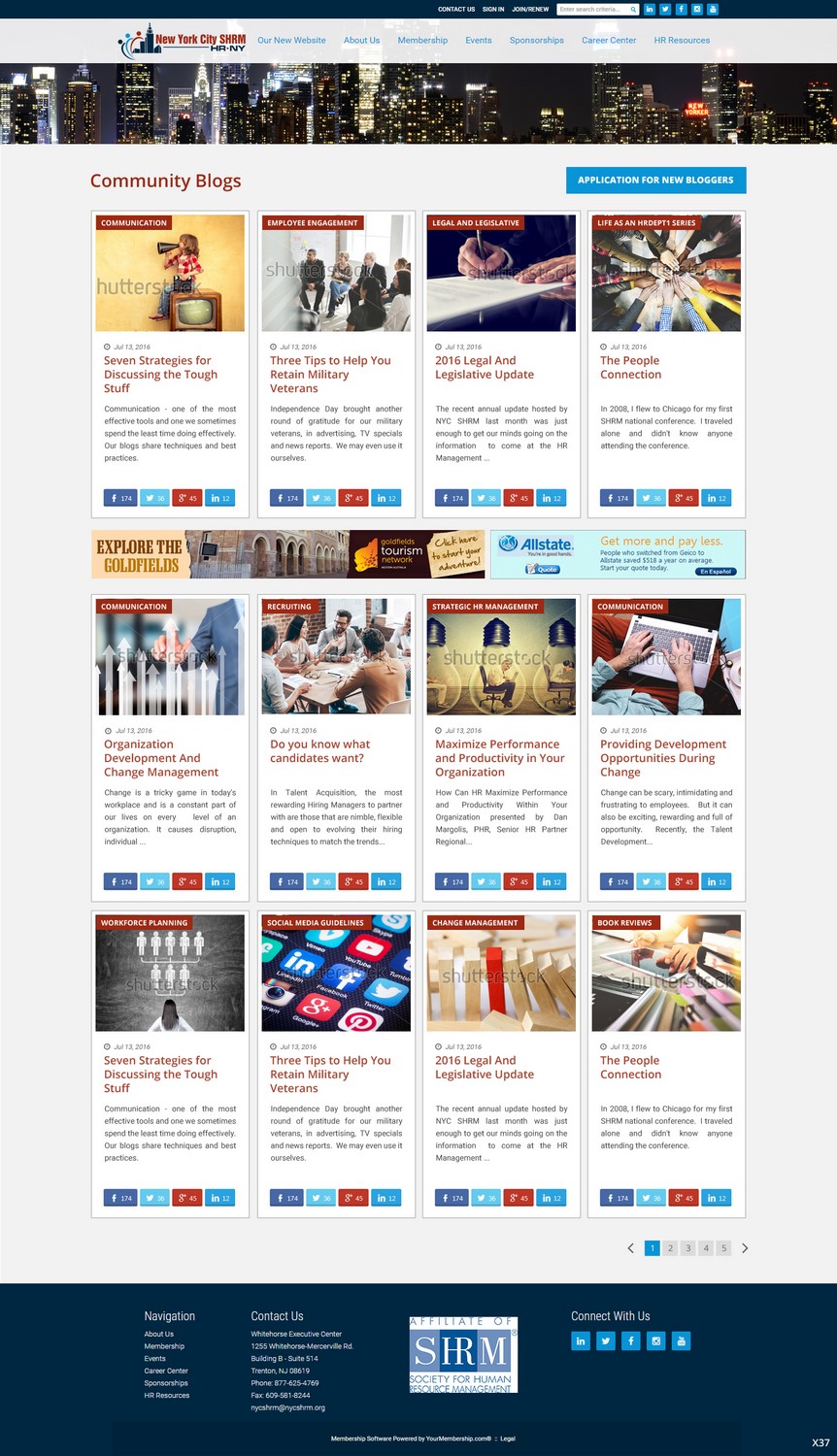 Diseño Wordpress por pb para NYC SHRM | Diseño #11689776