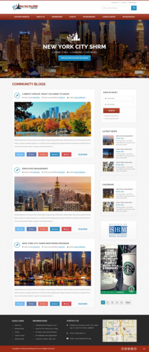 Wordpress Design by pb for NYC SHRM | Design: #11689781