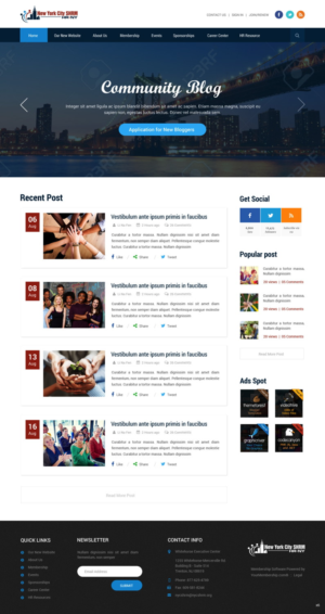 Wordpress Design by pb for NYC SHRM | Design: #11707060