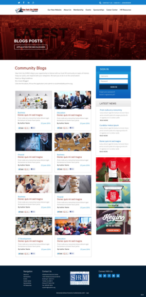 Wordpress Design by pb for NYC SHRM | Design: #11707062