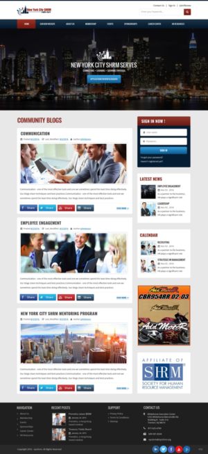 Wordpress Design by pb for NYC SHRM | Design: #11707069