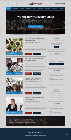 WordPress-Design von pb für NYC SHRM | Design: #11707070