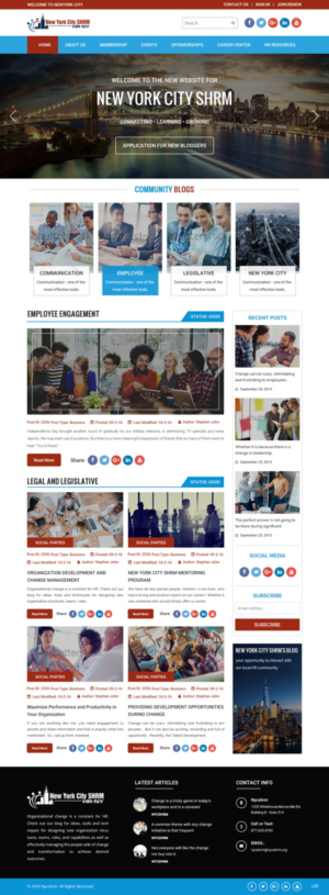 WordPress-Design von pb für NYC SHRM | Design: #11707071