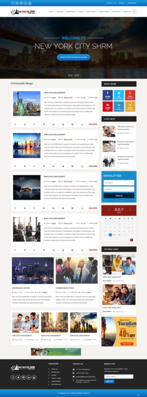 WordPress-Design von pb für NYC SHRM | Design: #11707076