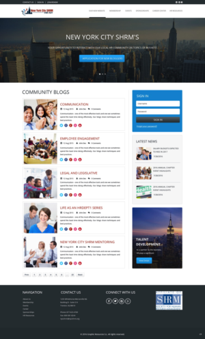 WordPress-Design von pb für NYC SHRM | Design: #11707077