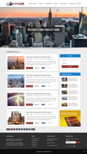 Wordpress Blog Page for New York City SHRM