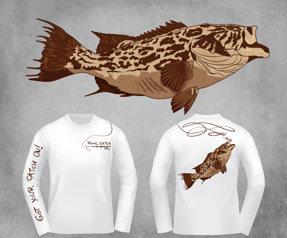 Diseño de Camiseta por SpaGGy para Reel Catch LLC | Diseño #11988791