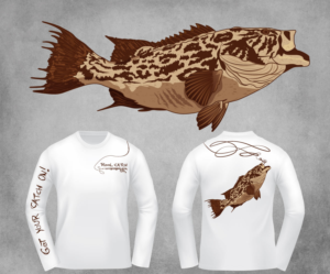 Diseño de Camiseta por SpaGGy para Reel Catch LLC | Diseño: #11988791