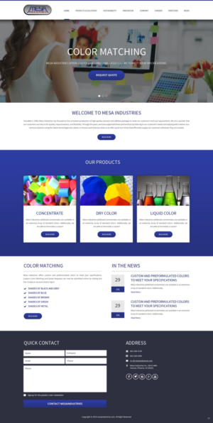 Web Design by pb for Mesa Industries | Design: #11617239
