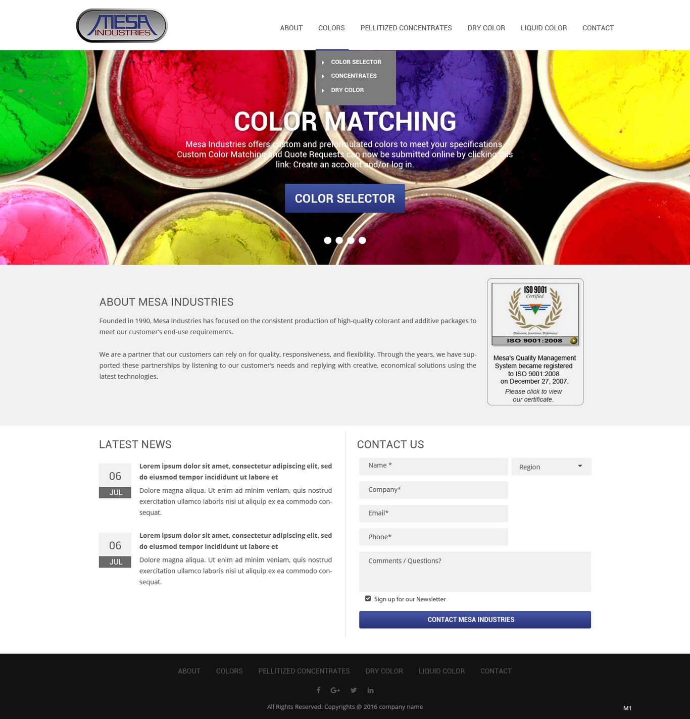 Web Design by pb for Mesa Industries | Design #11617244