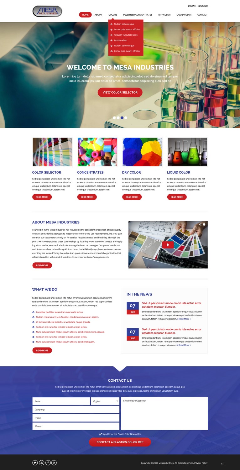 Web Design by pb for Mesa Industries | Design #11617266
